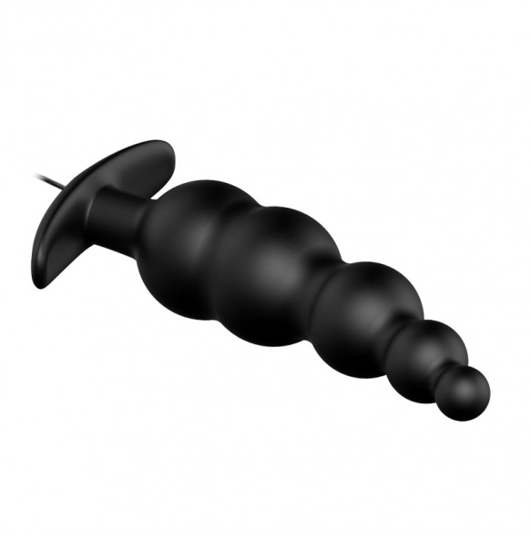 PRETTY LOVE Vibration Anal Pleasure Butt Plug (Black)